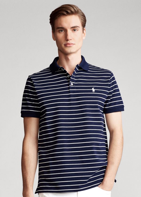 Men's Polo Ralph Lauren Custom Slim Stretch Mesh Polos | 067324GMH